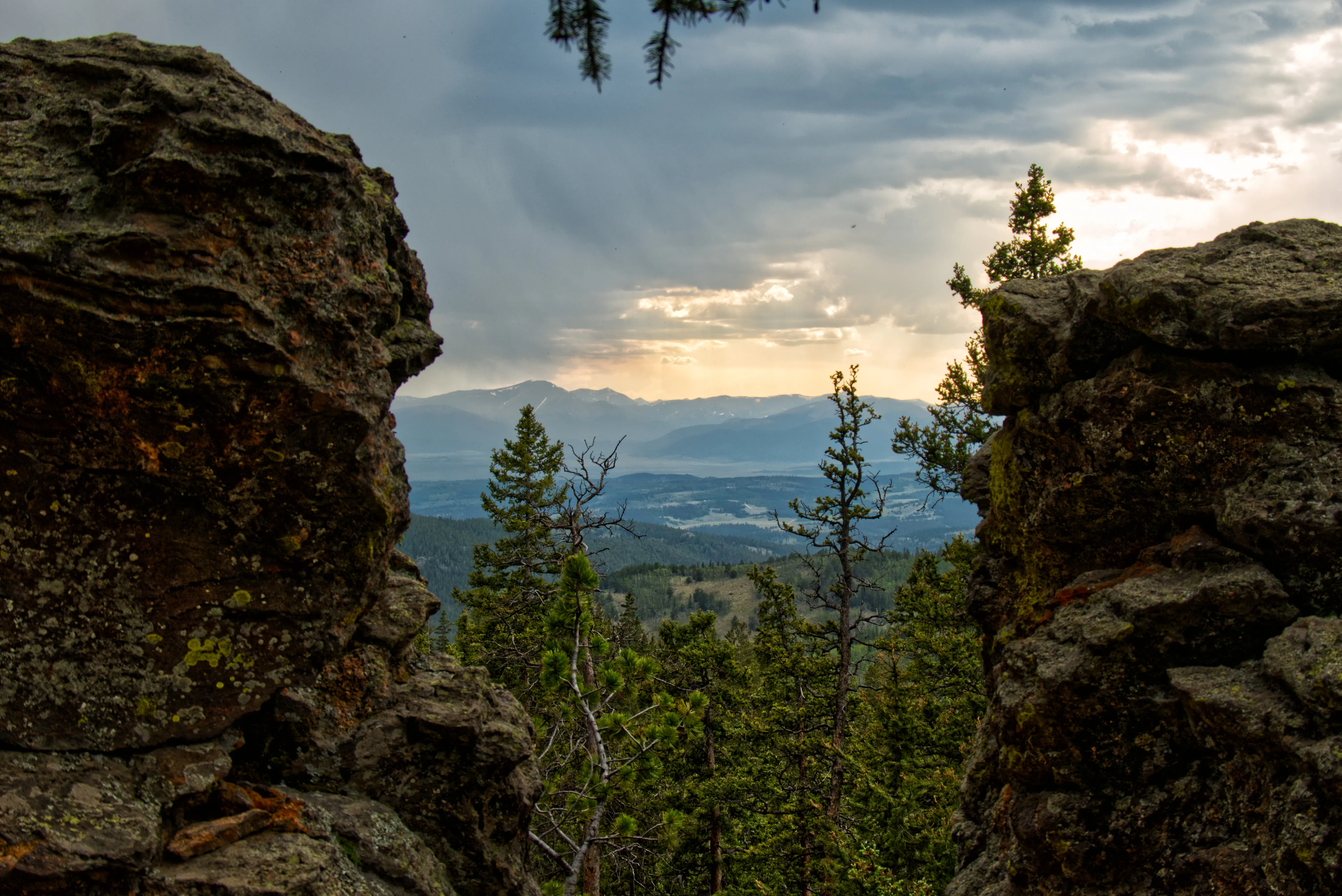 Blick auf Berge